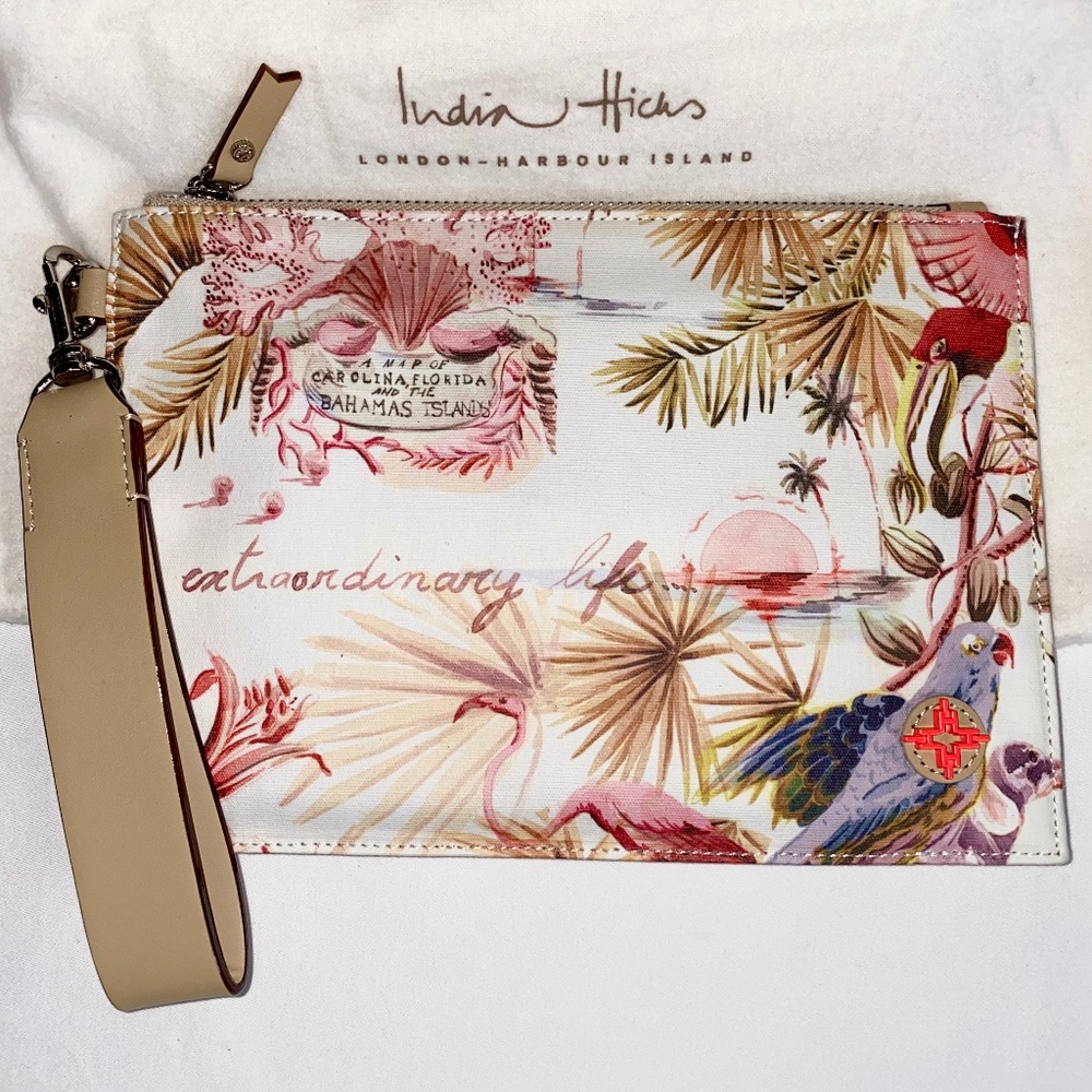 INDIA HICKS Printed Wristlet
